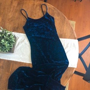 90s Victoria’s Secret Velvet Dress Sapphire Blue
